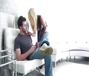 Big ass blonde rides big meat