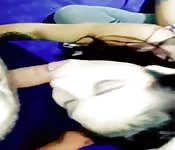 Amateur with big ass swallows the whole dick