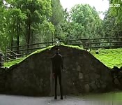 Hot couple fucking in the woods