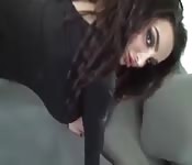 Stunning underwear-clad ho maturbating